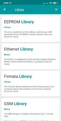 Arduino Library Reference android App screenshot 1