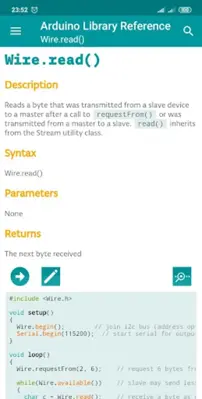 Arduino Library Reference android App screenshot 2